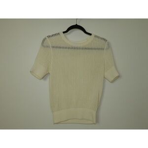 & Other Stories Sweater Ivory‎ Open Crochet Open Knit Women Size Small